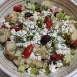 grreek potato salad with lemon vinegrate