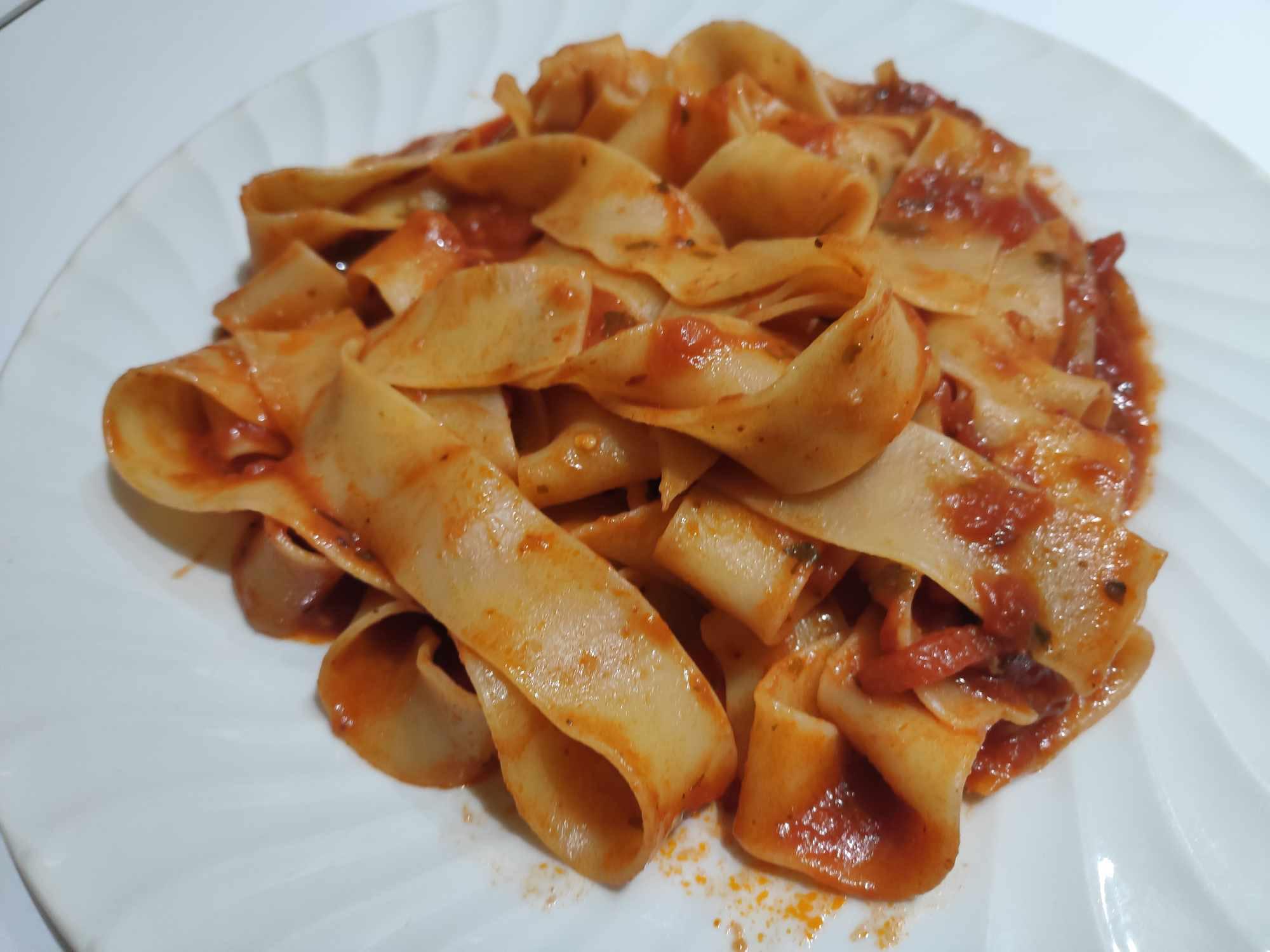 Pappardelle Pasta with Arrabbiata Sauce