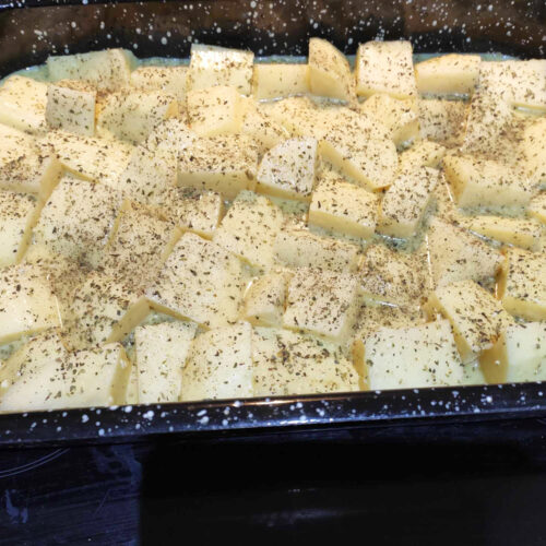 Lemonates oatates ready for the oven.