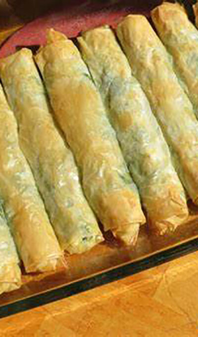Greek spinach pie rolls
