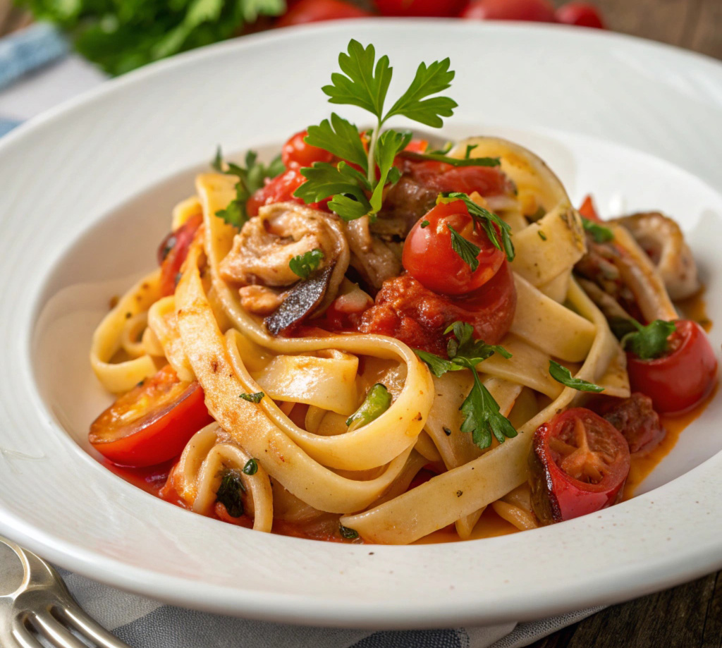 Tagliatelle con Seppie