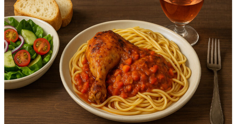 Tuscan Rooster Braised in Rosé Wine