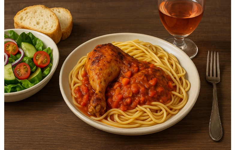 Tuscan Rooster Braised in Rosé Wine