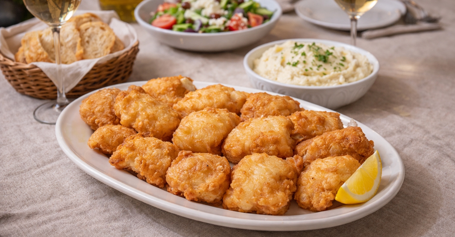 Bakaliaros Tiganitos (Fried Cod in Batter)