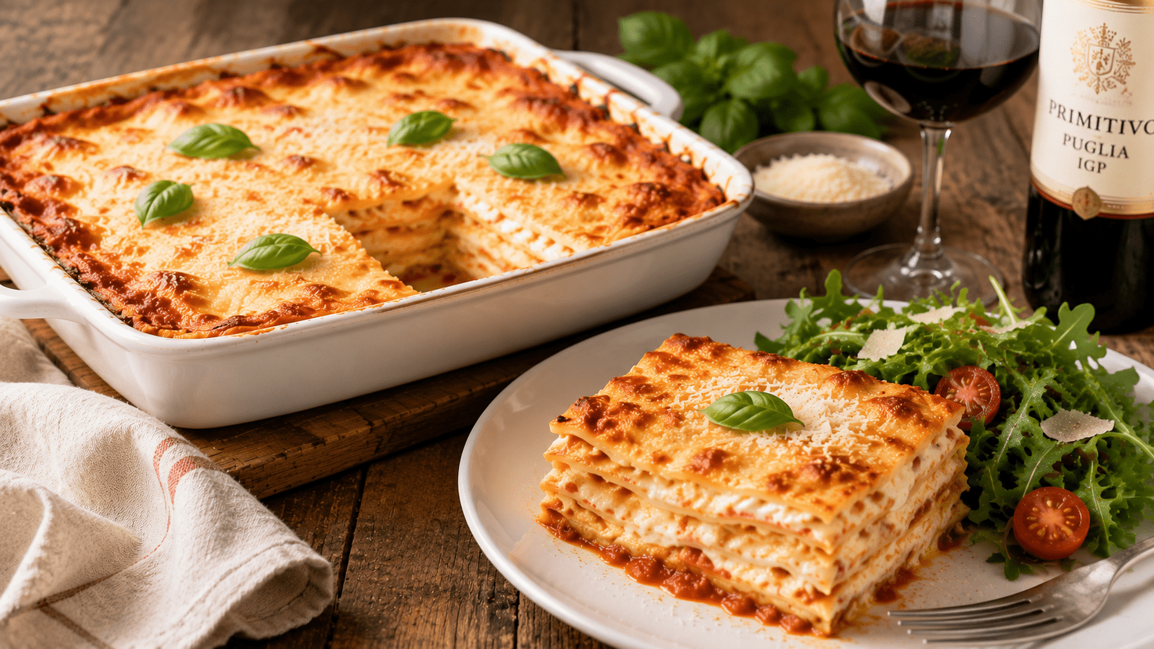 Southern Italian All-Cheese Lasagna with Béchamel